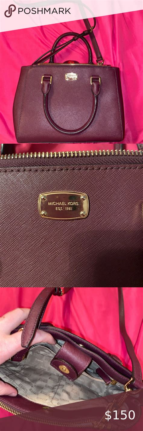 maroon mk bag